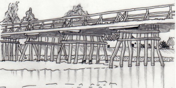 Most kod Platana (crtež: Ljiljana Ljiljak)