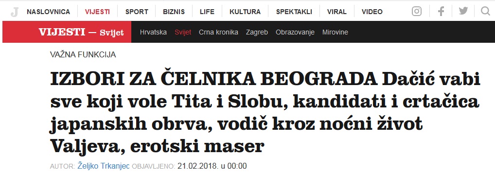 Jutarnji 21.2.2018.